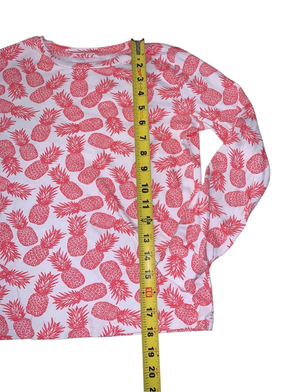 Vineyard Vines Pineapple Pajama Set Kids Size 10 Pima Cotton Pink White - Picture 3 of 9